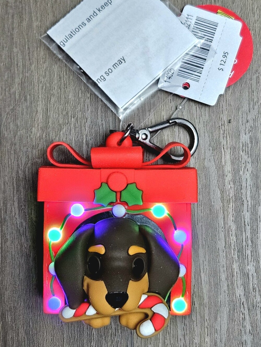 Bath & Body Works color changing christmas lights light up Dog Pocketbac Holder